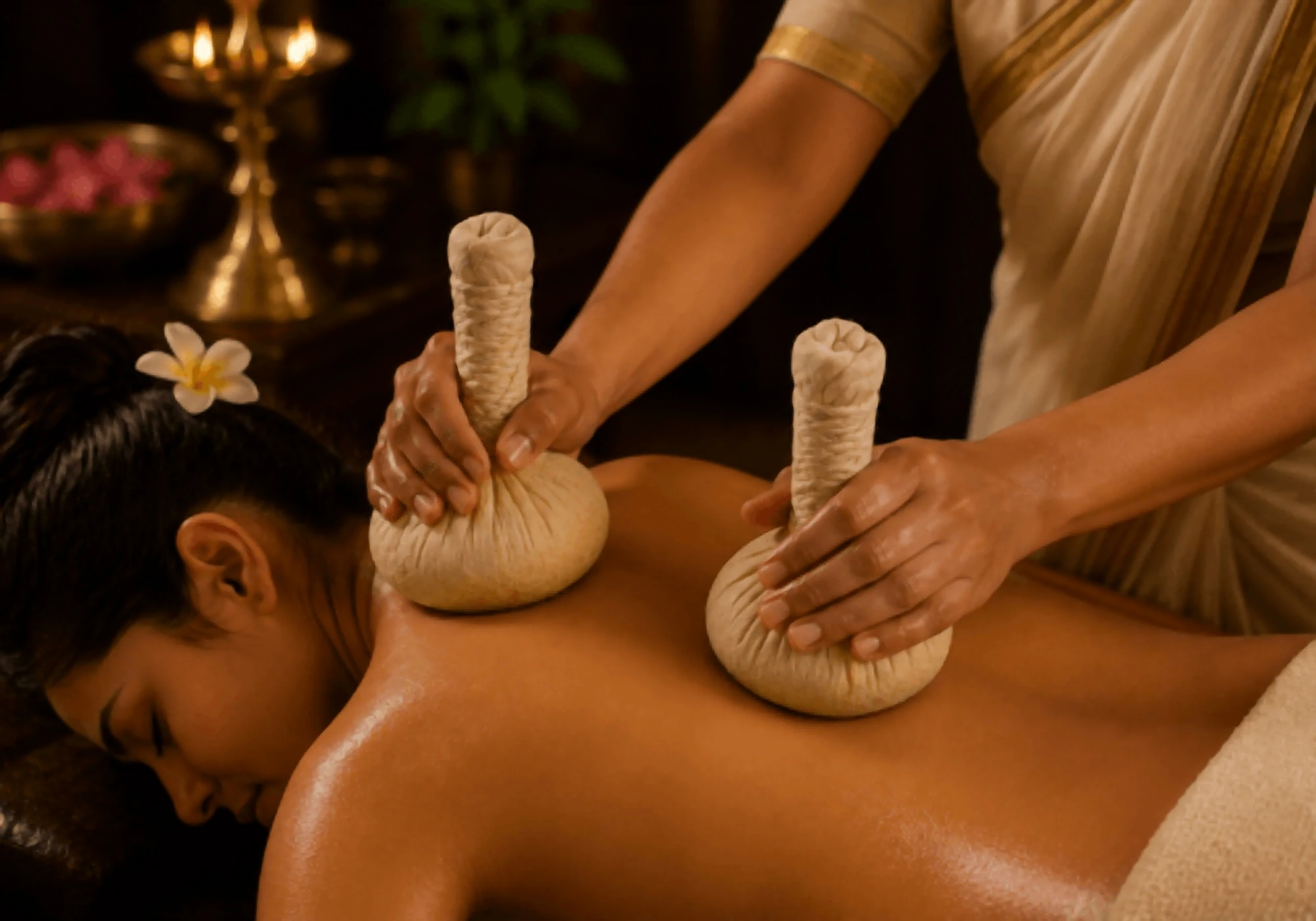 Njavara kizhi medicated rice massage