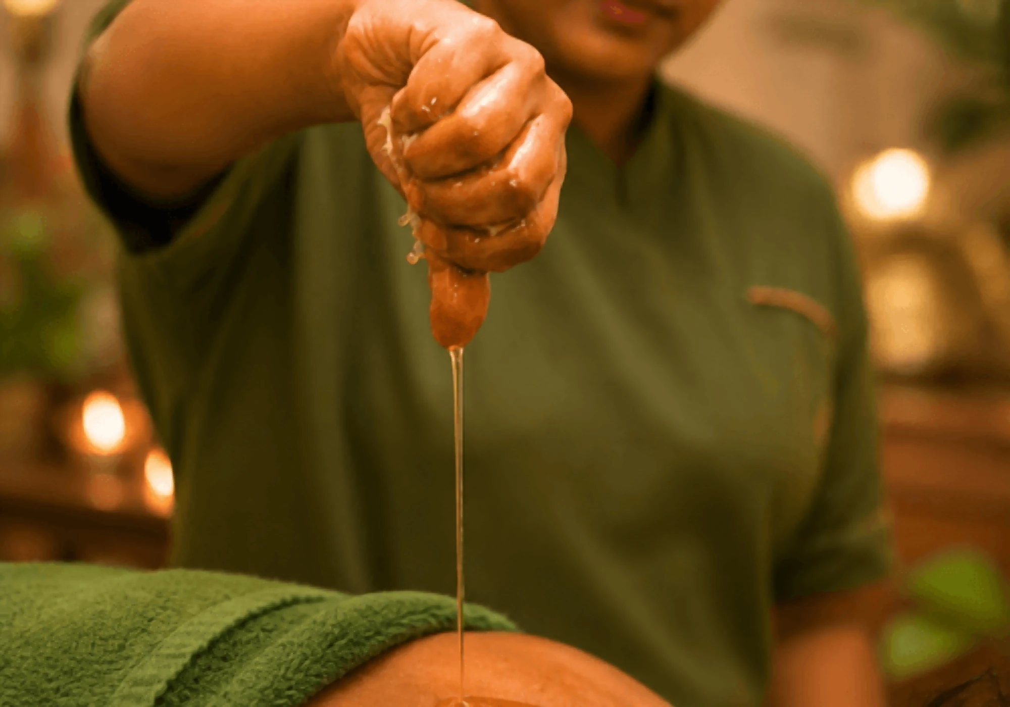 Pizhichil warm oil therapy